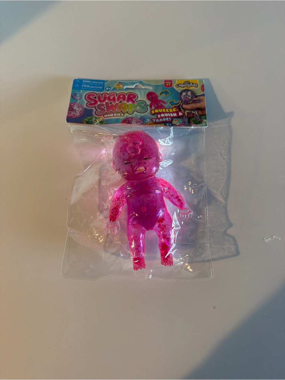 Sugar Swaps Pink Squeeze Baby Toy - Sensory Play